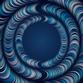 Abstract background with rings of distorted geometric shapes. The distortion of shapes and space.