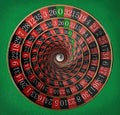 Abstract background of a roulette wheel with droste spiral effect