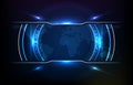 background of round futuristic technology user interface screen hud