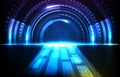 background of round futuristic technology user interface screen hud Royalty Free Stock Photo