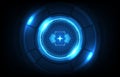 background of round futuristic technology user interface screen hud Royalty Free Stock Photo