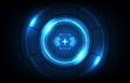 background of round futuristic technology user interface screen hud