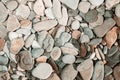 Abstract background with round peeble stones close up. Royalty Free Stock Photo