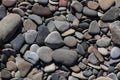 Round peeble stones background in close up Royalty Free Stock Photo