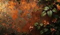 abstract background with rusted copper sheets Royalty Free Stock Photo