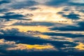 Abstract background, scenery of dramatic sky in evening