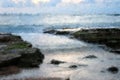 Abstract background of sea mood oil painting style photo