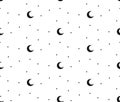 Abstract Background Seamless Pattern Moon And Dots