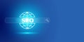 Abstract background of seo concept, Business, Technology, Internet and network concept. SEO search engine optimization marketing Royalty Free Stock Photo