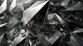 Abstract background of sharp, reflective, black crystals Royalty Free Stock Photo