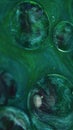Abstract background shimmering mix oil ink green Royalty Free Stock Photo