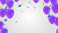 Abstract Background with Shining Colorful Balloons. Birthday, Party, Presentation, Sale, Anniversary and Club Design Royalty Free Stock Photo