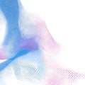 Abstract background with flowing blue and pink halftone dotted waves Royalty Free Stock Photo