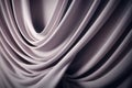 Gentle waves of expensive gray fabric Royalty Free Stock Photo