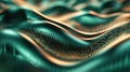 Abstract flowing wave connecting digital data points Royalty Free Stock Photo