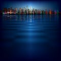 Abstract background with silhouette of city Royalty Free Stock Photo