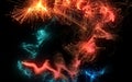 Abstract background simulating energy clots in space Royalty Free Stock Photo