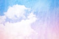 Abstract background of sky and concrete with dreamy blue and pin