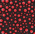 Abstract background of small rings in red colors Royalty Free Stock Photo