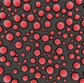 Abstract background of small rings in red colors Royalty Free Stock Photo