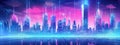 Abstract background of smart futuristic city. Created with Generative AI technology.. AI generated