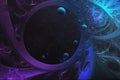 Abstract Background, Smoke, Fibrous Structures, Blue, Purple, Generative AI