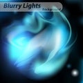 Abstract background. Smoke, haze on background of blurred lights blue