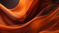 Abstract background of smooth flowing silk with soft wave of orange and black colors Royalty Free Stock Photo
