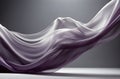 Abstract background of smooth fluttering silk with purple & white colors on grey background Royalty Free Stock Photo