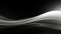 abstract background with smooth lines in black and white colors, vector illustration Generative AI Royalty Free Stock Photo