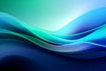 Abstract background with smooth lines of blue and green colors. Wallpaper for phone and computer