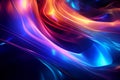 abstract background with smooth lines in blue and orange colors, computer generated images