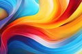 abstract background with smooth lines in blue, orange and yellow colors, Abstract background. Colorful twisted shapes in motion, Royalty Free Stock Photo