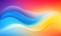 abstract background with smooth lines in blue, orange and yellow colors. Royalty Free Stock Photo