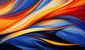 abstract background with smooth lines in blue, orange and yellow colors. Royalty Free Stock Photo