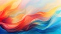 abstract background with smooth lines in blue, orange and yellow colors Royalty Free Stock Photo