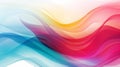 abstract background with smooth lines in blue, pink and yellow colors Generative AI Royalty Free Stock Photo