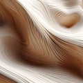 Abstract background with smooth lines in brown and white colors. 3d rendering