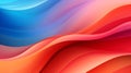 abstract background with smooth lines in orange, blue and pink colors Royalty Free Stock Photo