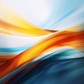 abstract background with smooth lines in orange, blue and yellow colors Royalty Free Stock Photo
