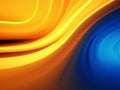 abstract background with smooth lines in orange, blue and yellow colors Royalty Free Stock Photo