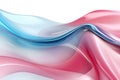 abstract background with smooth lines in pink, blue and white colors, 3d rendering modern minimal wallpaper with wavy background, Royalty Free Stock Photo