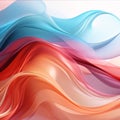 abstract background with smooth lines in red, orange and blue colors Royalty Free Stock Photo