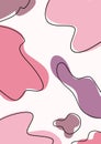 Abstract background smooth pink lines and outline