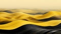 Abstract background of smooth silk lines in yellow and black