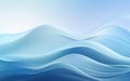 Abstract background with smooth waves in light blue tones. Soft elegant wallpaper background. Shades of bluish color