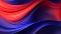 abstract background with smooth wavy lines in blue and red colors Royalty Free Stock Photo