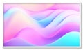 Abstract background with smooth wavy lines in pastel rainbow colors. Royalty Free Stock Photo