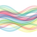 Abstract Background with Smooth, Wavy Rainbow-Colored Lines and Gradients, vector design Generative AI Royalty Free Stock Photo