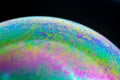 Abstract background soft focus psychedelic of soap bubble colorful texture is Macro Photography create breathtaking bubble photos Royalty Free Stock Photo